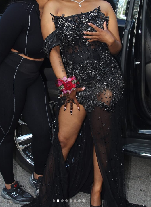 Sexy Off-Shoulder Sheath Tulle Appliqued Long Prom Dresses With Slit, Black Evening Dresses ED04387