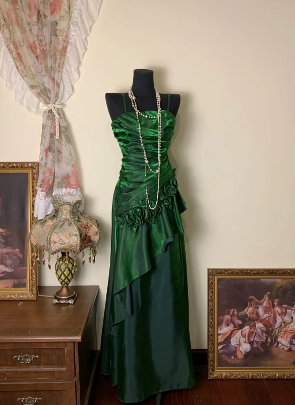Superbe robe de soirée longue en satin fuchsia, style sirène, sans bretelles, ED02613