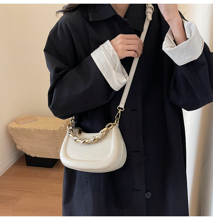 Sac messager rétro polyvalent à bandoulière avec chaîne ED0443