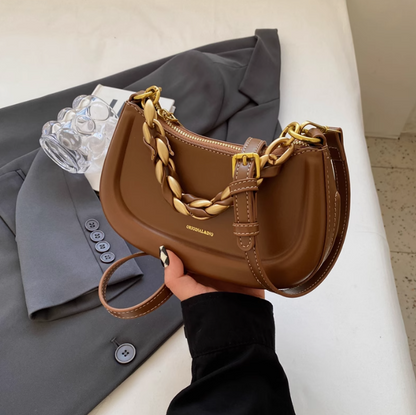 Sac messager rétro polyvalent à bandoulière avec chaîne ED0443
