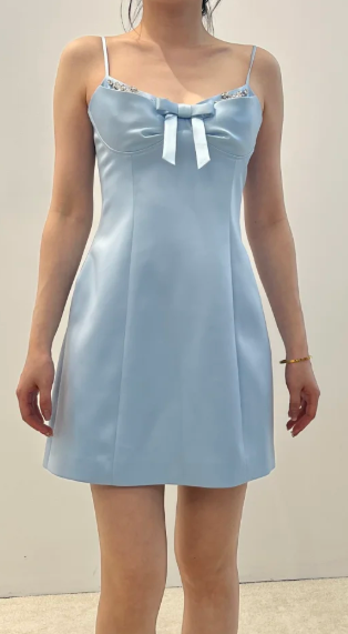 Fashion Pale Blue Hoco Dresses, Sheath Short Prom Dresses, Satin Spaghetti Strap Birthday Dresses Sheath Short Prom Dresses ED04462