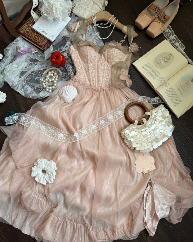 Cute Spaghetti Strap A-Line Birthday Dresses Pink Formal Dresses ED04493