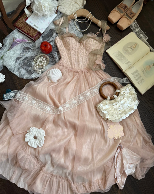 Cute Spaghetti Strap A-Line Birthday Dresses Pink Formal Dresses ED04493