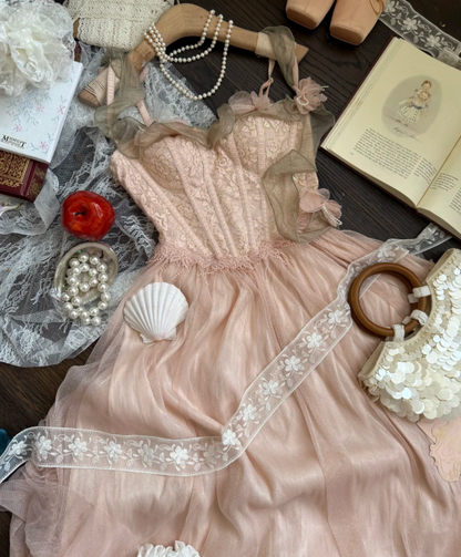 Cute Spaghetti Strap A-Line Birthday Dresses Pink Formal Dresses ED04493