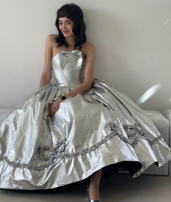 Elegant Strapless Ball Gown Silver Long Prom Dresses Silver Formal Dresses ED04511