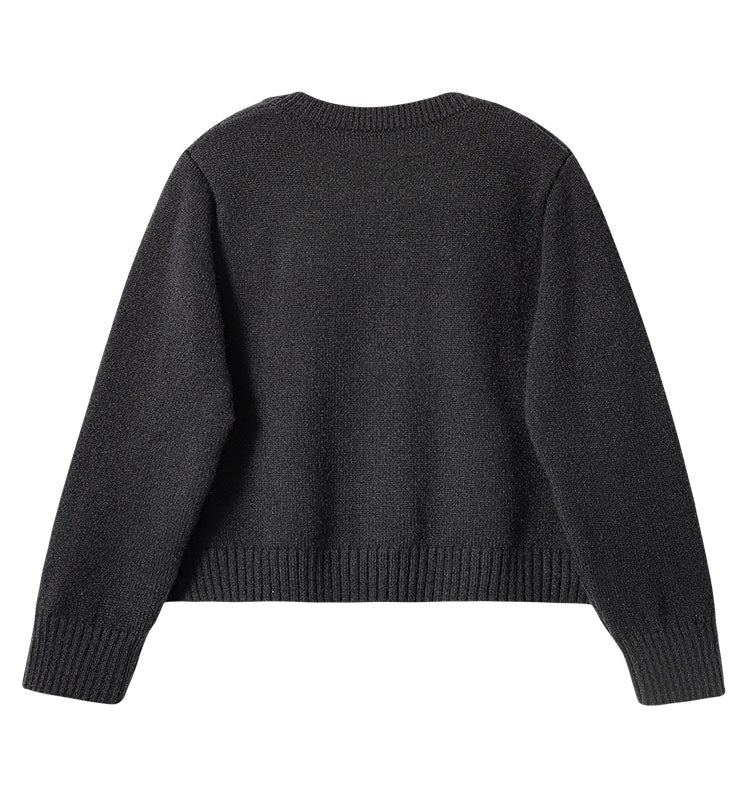 Strickjacke mit Hundestickerei im Lazy-Style ED0451