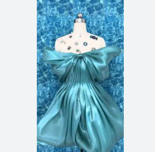 Fairy Strapless A-Line Short Prom Dresses Satin Turquoise Homecoming Dresses ED04549