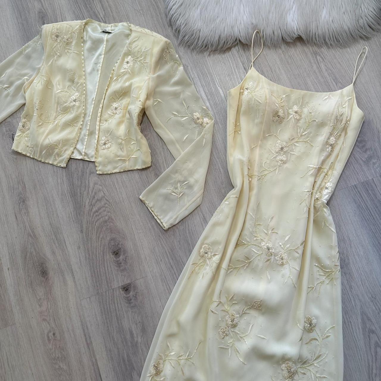 Fairy Spaghetti Strap Sheath Long Prom Dresses Chiffon Applique Pale Yellow Formal Dresses ED04593