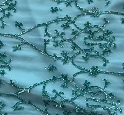Vintage Strapless Sheath Long Prom Dresses , Chiffon Sequins Blue Formal Dresses ED04595