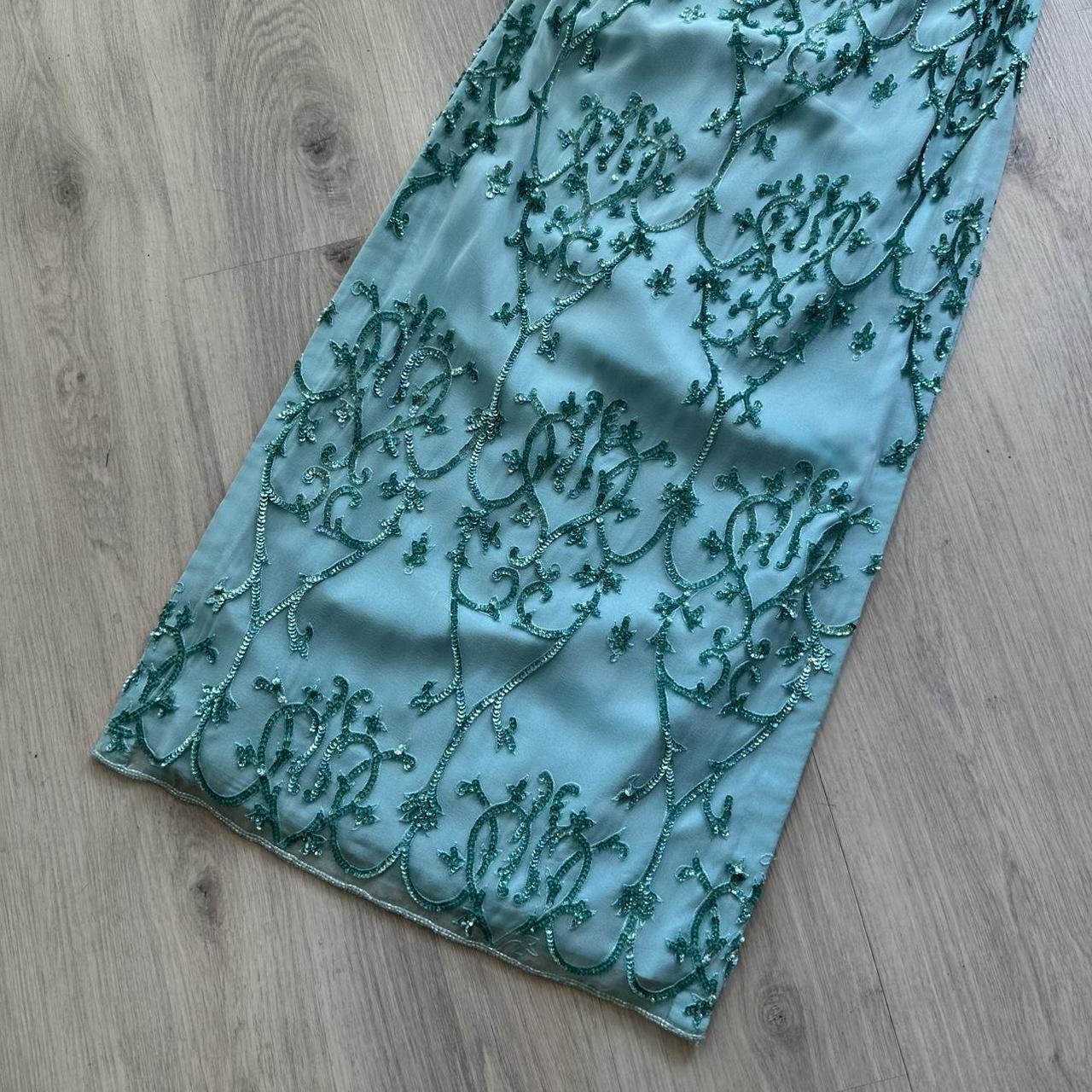 Vintage Strapless Sheath Long Prom Dresses , Chiffon Sequins Blue Formal Dresses ED04595