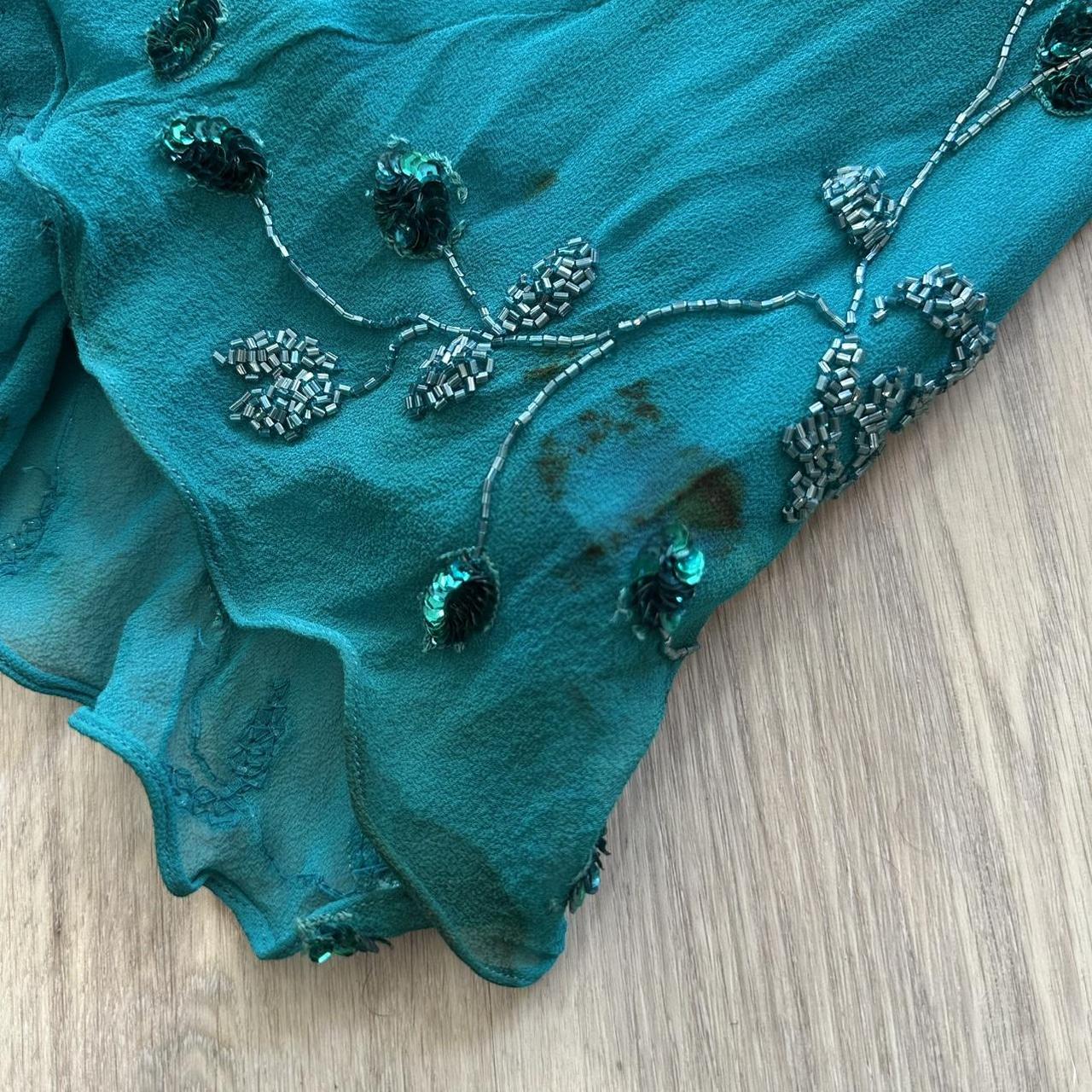 Vintage One Shoulder Turquoise Long Formal Dresses Chiffon Beaded Prom Dresses Elegant Sheath Evening Gowns ED04655