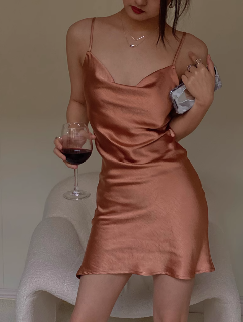 Simple Spaghetti Strap Sheath Short Prom Dresses Satin Birthday Dresses Homecoming Dresses ED04682