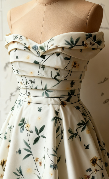 Elegant Strapless A-Line Short Prom Dresses Floral Chiffon Guest Dresses Sleeveless Birthday Dresses ED04704