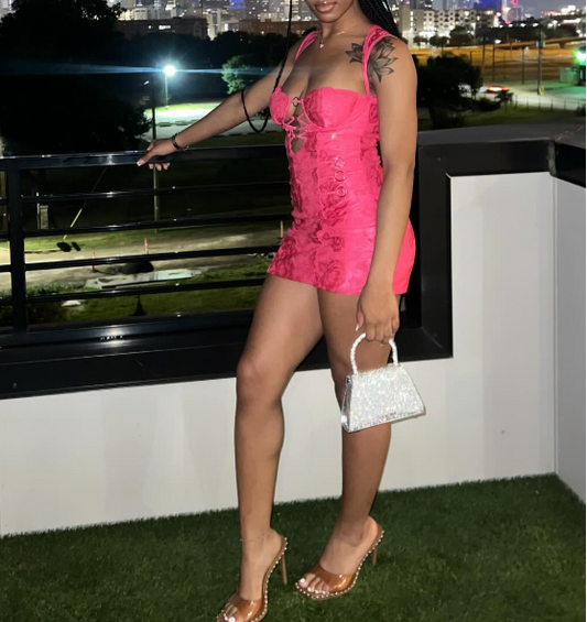 Chic Bodycon Homecoming Dressses Satin Hot Pink Short Prom Dresses Sleeveless Birthday Dresses ED04725