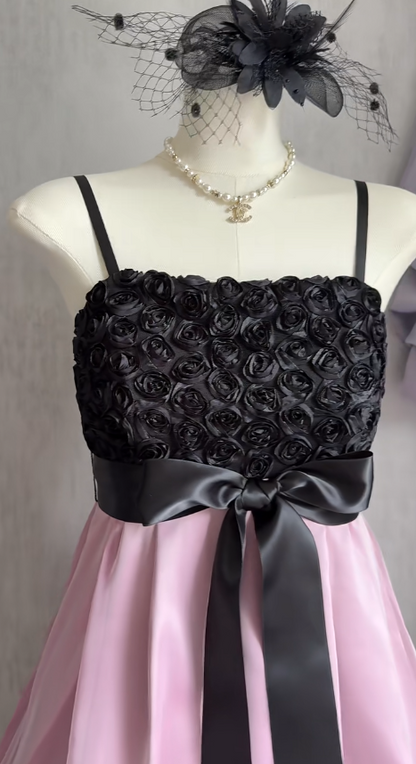 Vintage Spaghetti Strap Sheath Short Prom Dresses Satin Pink Homecoming Dresses ED04733