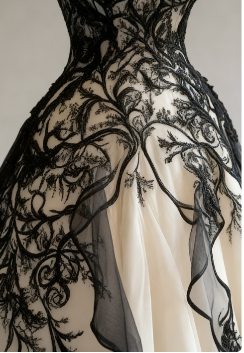 Glam V-neck Ball Gown Tulle Long Prom Dresses Black Lace Quinceanera Dresses Sweet 16 Dress ED04754