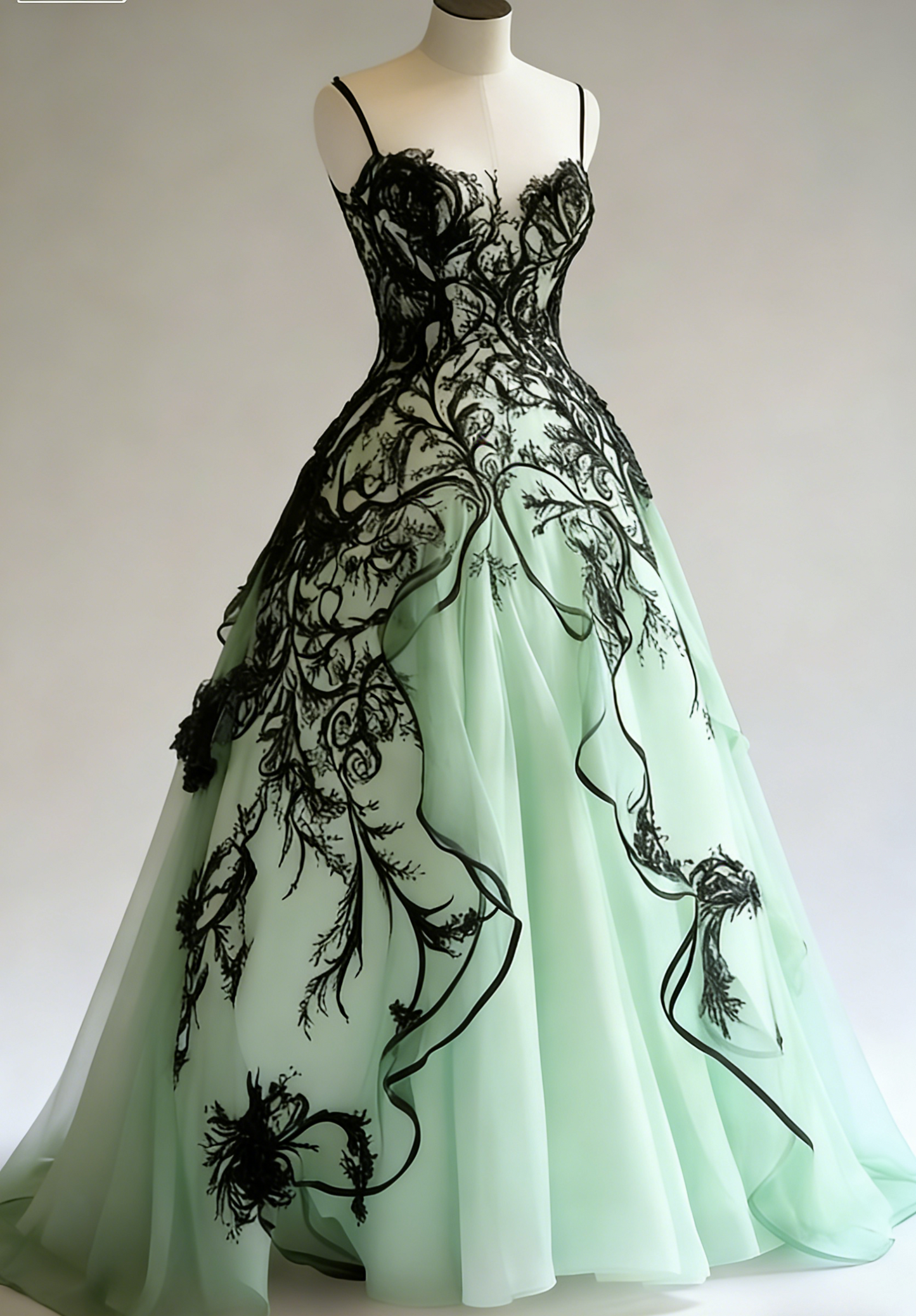 Robes d'anniversaire élégantes bleu dégradé, col en V, paillettes, mousseline, fourreau, robes de bal, robes de soirée ED04456