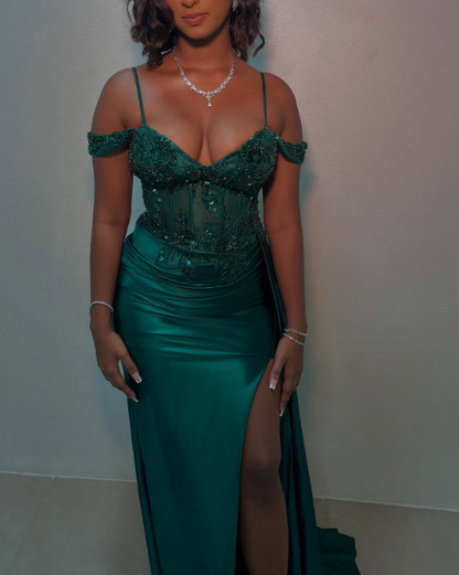 Wunderschönes dunkelolivgrünes herzförmiger Ausschnitt A-Linie Satin Tüll Kurzes Ballkleid Homecoming-Kleid ED02575