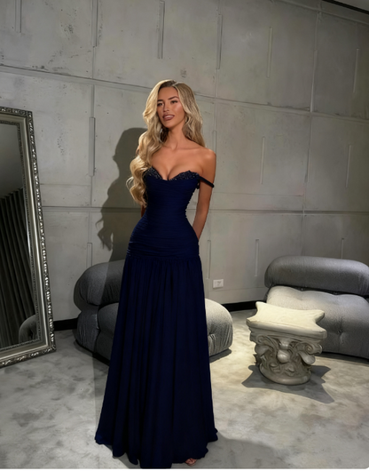 Elegant Spaghetti Strap A-Line Tiffany Blue Long Prom Dresses Chiffon Sleeveless Formal Dresses Tiffany Blue Evening Dresses ED04821