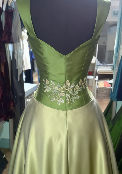 Elegant Strap Sheath Green Long Prom Dresses Satin Green Evening Dresses ED04852