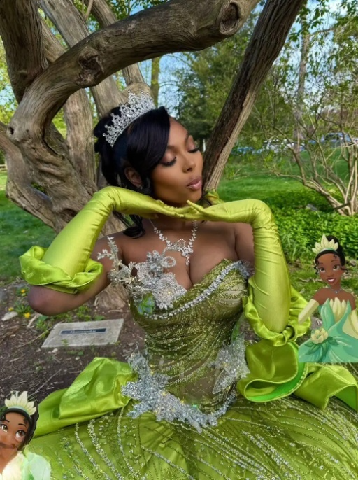 Fairy Sweetheart Ball Gown Green Long Prom Dresses Sparkly Rhinestone Tulle Green Sweet 16 Dress ED04952