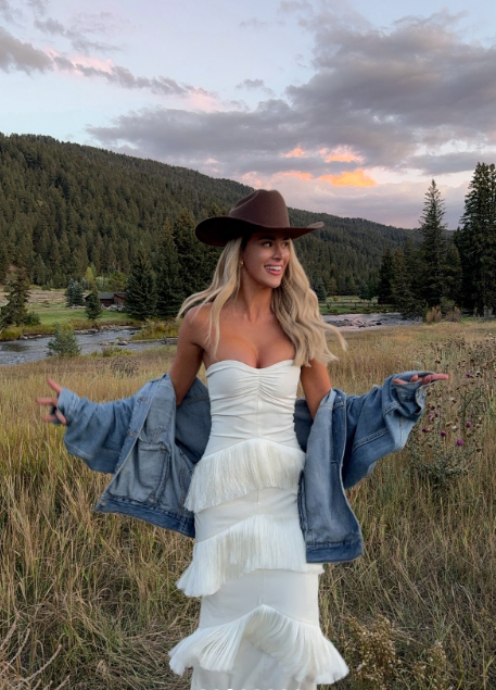 Fashion Strapless Sheath Long Prom Dresses Chiffon Tassel White Birthday Dresses ED05005