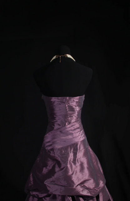 Gorgeous Sweetheart Neck A-Line Purple Long Prom Dresses Taffeta Sleeveless Purple Quinceanera Dresses Sweet 16 Dress ED05056
