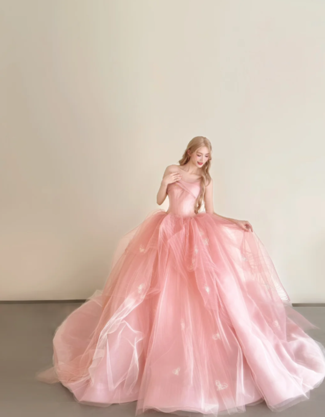 Robes d'anniversaire élégantes bleu dégradé, col en V, paillettes, mousseline, fourreau, robes de bal, robes de soirée ED04456