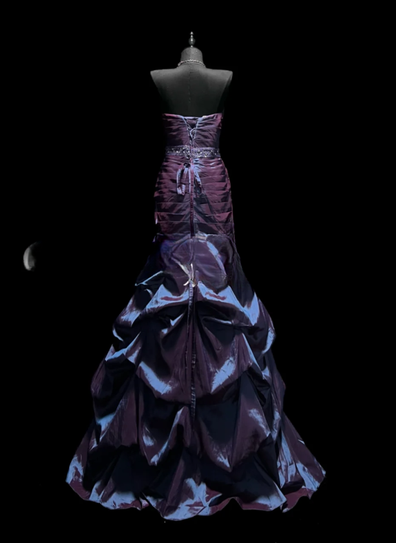 Cute Sweetheart-neck Ball Gown Navy Blue Long Prom Dresses Taffeta Navy Blue Quinceanera Dresses Sweet 16 Dresses ED05130