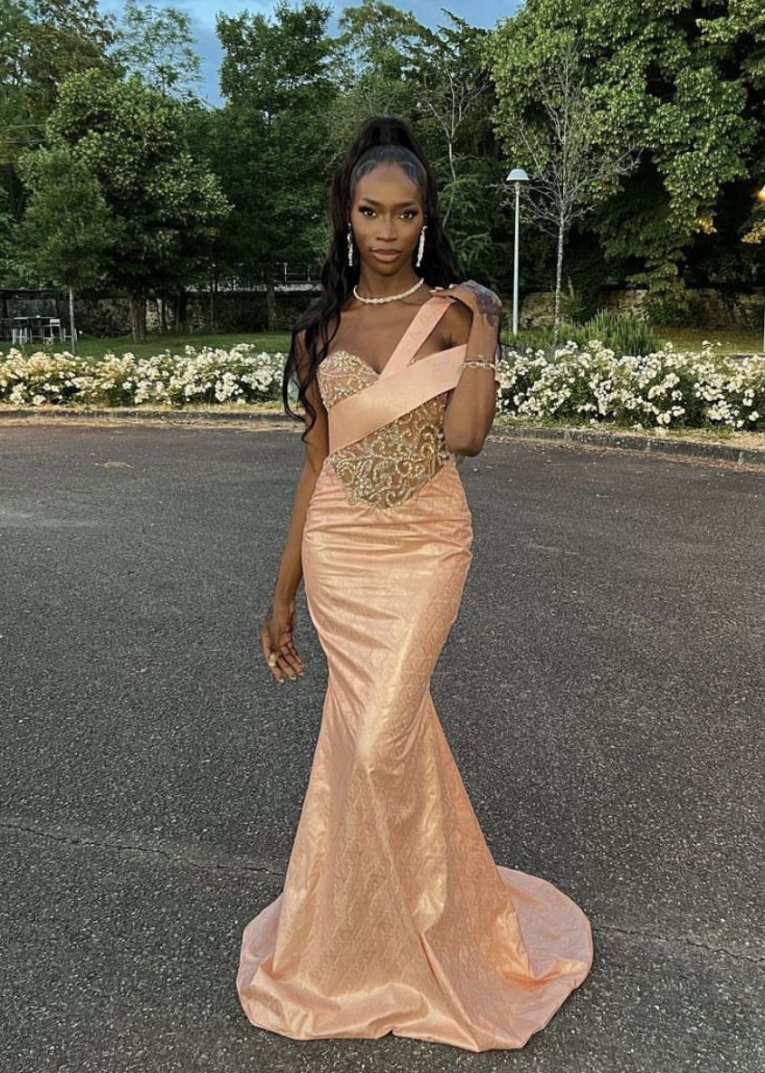 Robes d'anniversaire élégantes bleu dégradé, col en V, paillettes, mousseline, fourreau, robes de bal, robes de soirée ED04456