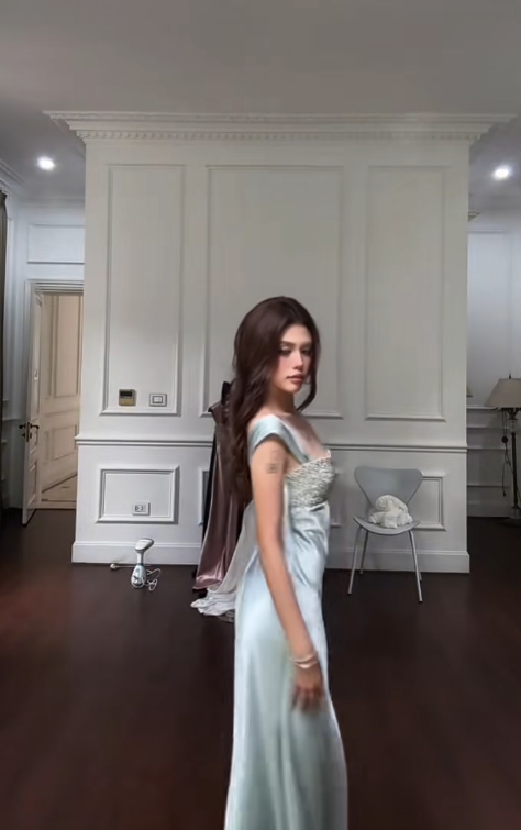 Elegant Straps Sheath Soft Green  Long Prom Dresses  Satin Soft Green Birthday Dresses ED05184