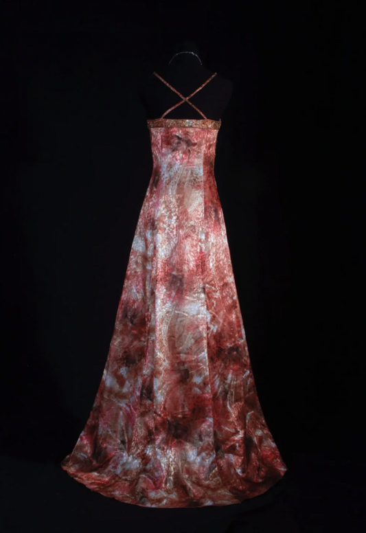 Elegant A-Line Long Prom Dresses, Spaghetti Straps Formal Dresses, Beaded Slit Evening Dresses ED05340