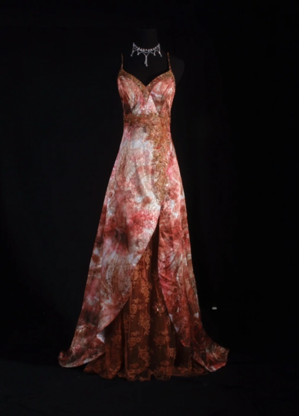 Elegant A-Line Long Prom Dresses, Spaghetti Straps Formal Dresses, Beaded Slit Evening Dresses ED05340