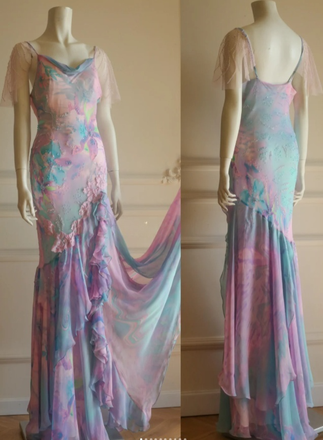 Fairy Sheath Long Prom Dresses Straps Chiffon Evening Dresses Sleeveless Wedding Guest Dresses ED05369