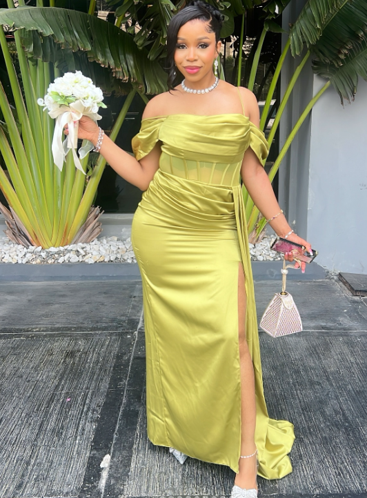 Sexy Spaghetti Straps Sheath Long Prom Dresses with Slits Satin Yellow Wedding Guest Dresses  ED05377