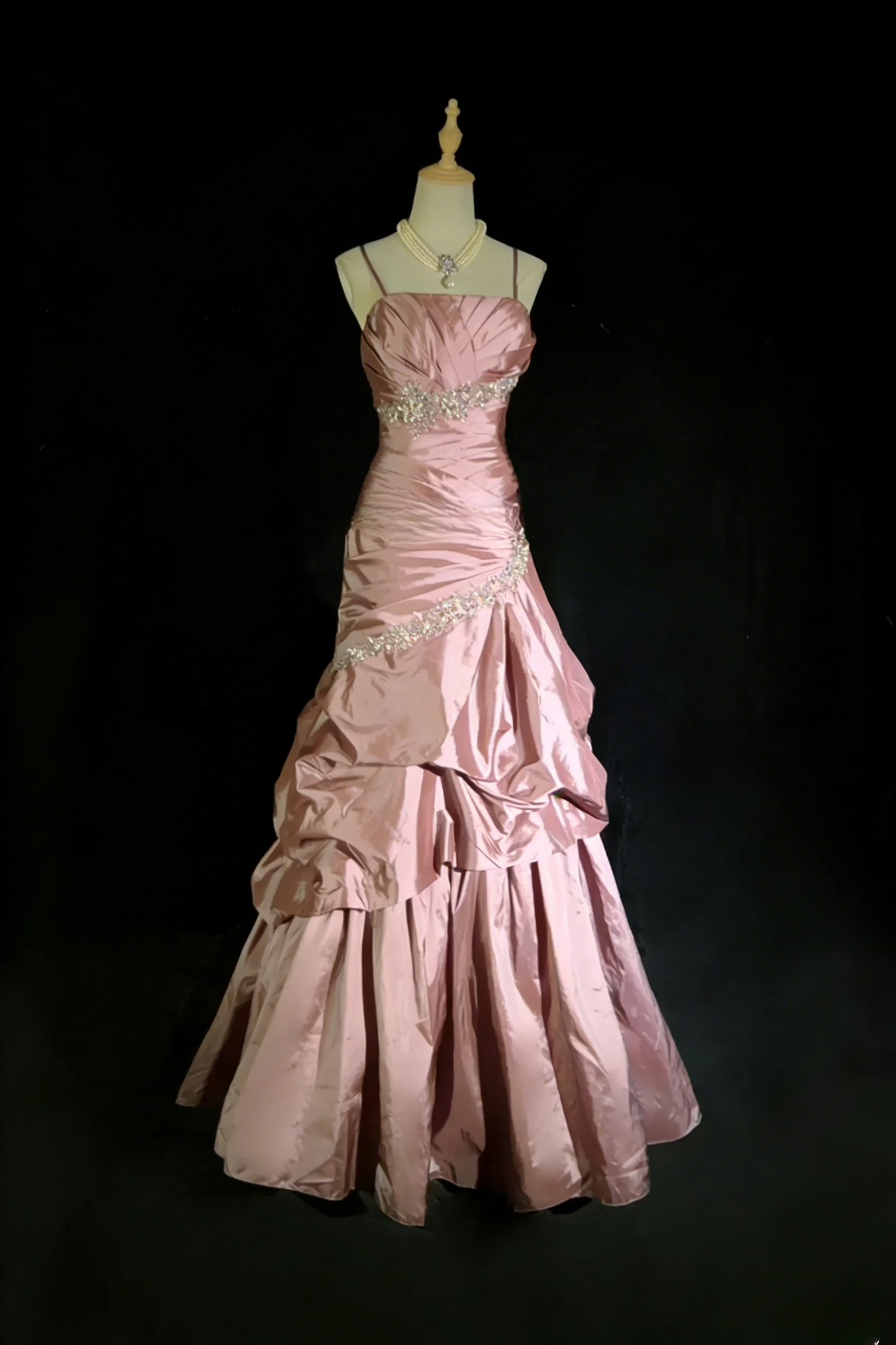 Fairy A-Line Teal Long Prom Dress, Spaghetti Straps Satin Beaded Formal  Dresses Teal Evening Dresses  ED05408