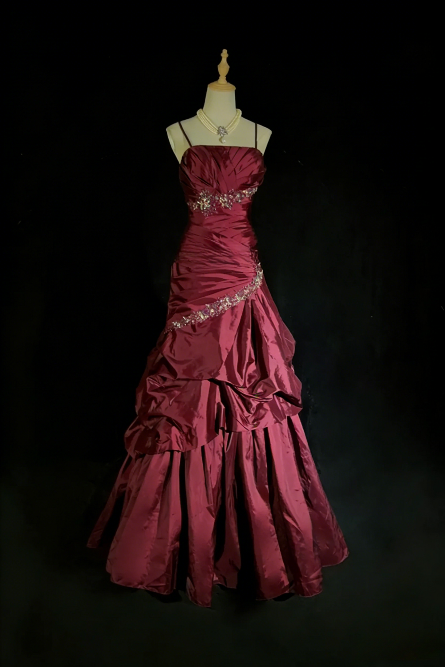 Fairy A-Line Teal Long Prom Dress, Spaghetti Straps Satin Beaded Formal  Dresses Teal Evening Dresses  ED05408