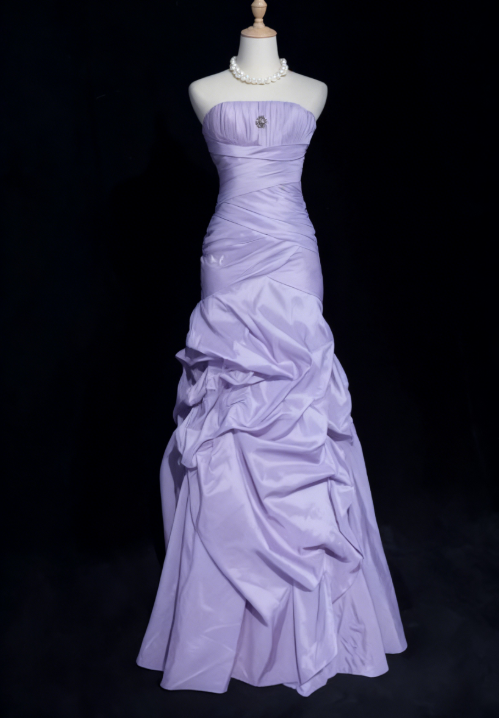 Fairy Hot Pink Long Birthday Dresses Sheath Prom Dress, Strapless Satin Sleeveless Evening Dresses ED05411