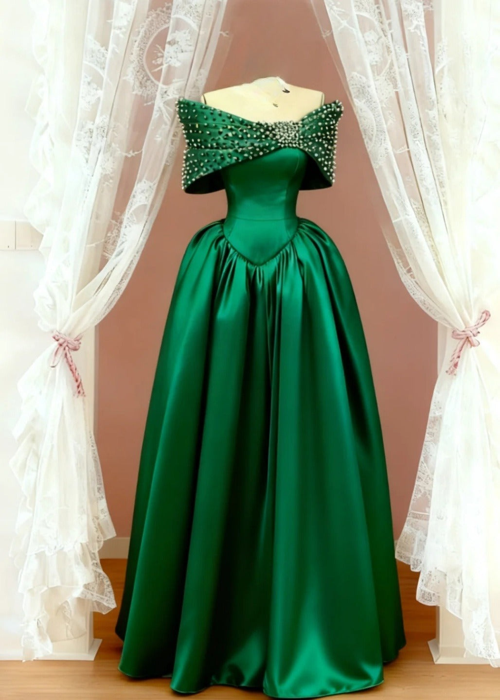 Elegant Sheath Gold Wedding Guest Dresses Satin Off-shoulder Gold Evening Dresses ED05484