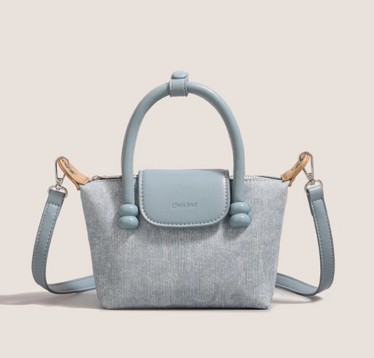 Sac à main bandoulière bleu denim ED0548