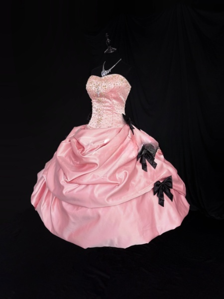 Cute Strapless Ball Gown Short Prom Dresses Satin Bow Sleeveless Birthday Dresses Pink Party Dresses ED05501