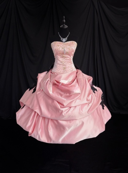 Cute Strapless Ball Gown Short Prom Dresses Satin Bow Sleeveless Birthday Dresses Pink Party Dresses ED05501