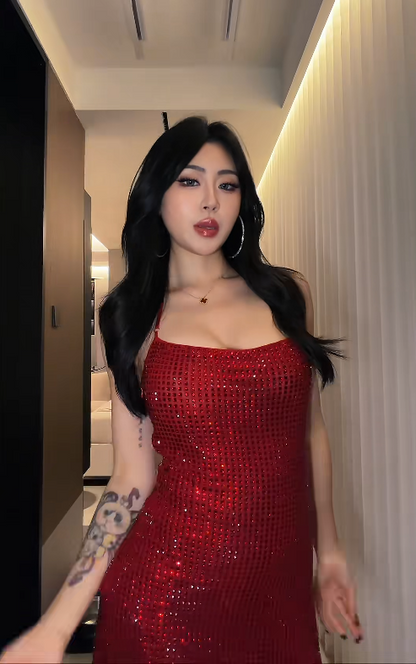 Sexy Sheath Burgundy Short Prom Dresses Tulle Rhinstones Sleeveless Formal Dresses Halter Birthday Dresses ED05507