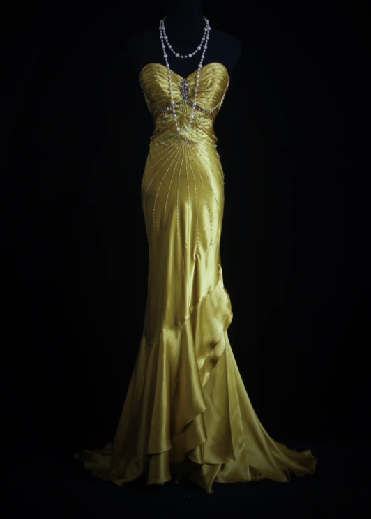 Chic Sweetheart Mermaid Long Prom Dresses Satin Yellow Evening Gowns Sleeveless Formal Dresses ED05560