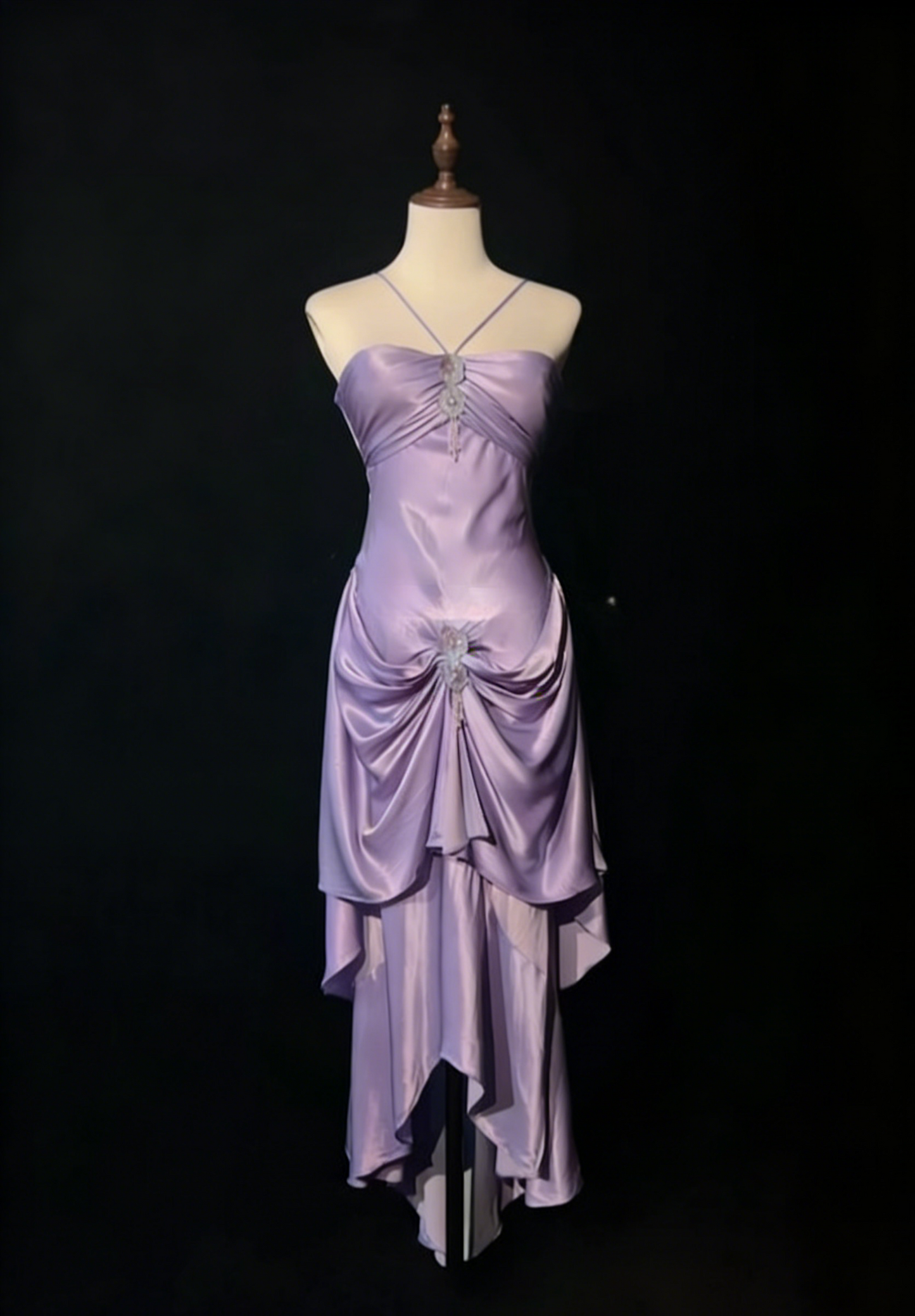 Chic Halter Sheath Short  Prom Dresses Satin Blue Evening Gowns Sleeveless Formal Dresses ED05577