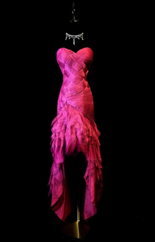 Chic Sweetheart Sheath Long Prom Dresses Tulle Fuchsia Evening Gowns Sleeveless Birthday Dresses ED05592