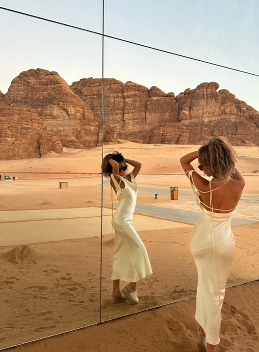 Elegant Off-shoulder Sheath Long Prom Dresses Satin White Evening Dresses with Open Back ED05664