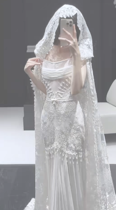 Luxury Straps Sheath Long Wedding Dresses Chiffon Lace White Bridal Gowns Sleeveless Bridal Dresses ED05679