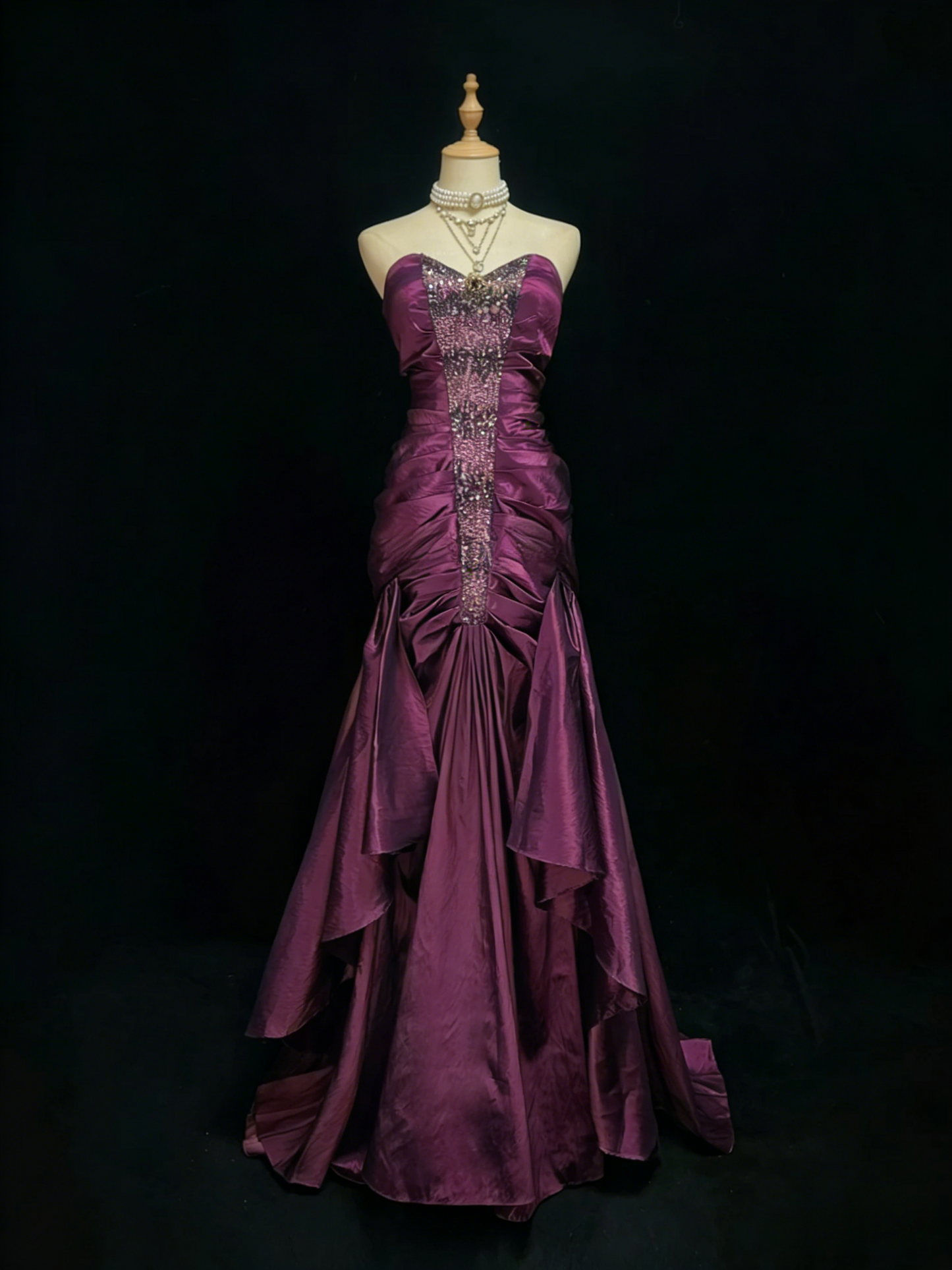 Fairy Sweetheart Neck Sheath Long Prom Dresses Satin Green Evening Gowns Sleeveless Birthday Dresses ED05688