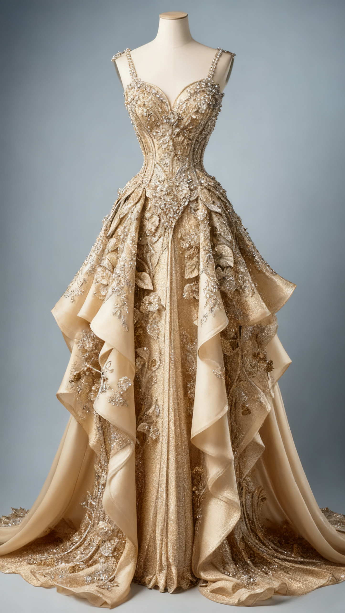 Robes d'anniversaire élégantes bleu dégradé, col en V, paillettes, mousseline, fourreau, robes de bal, robes de soirée ED04456